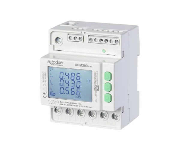 UPM209 energy meter used as the project's Modbus data source