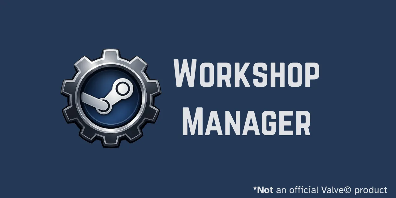 Workshop Manager application identity with a gear and wrench icon